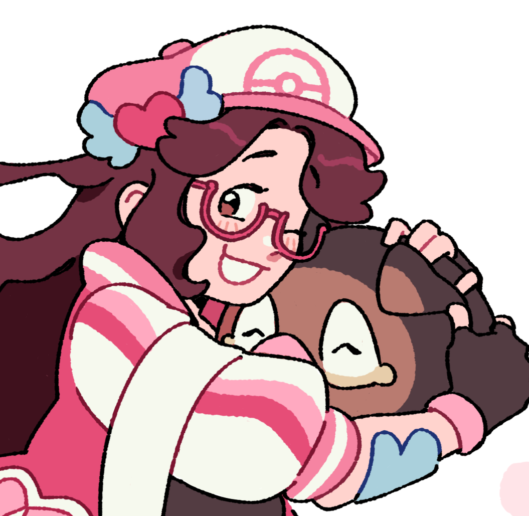 Pokémon Trainer Zoe hugs Lechonk